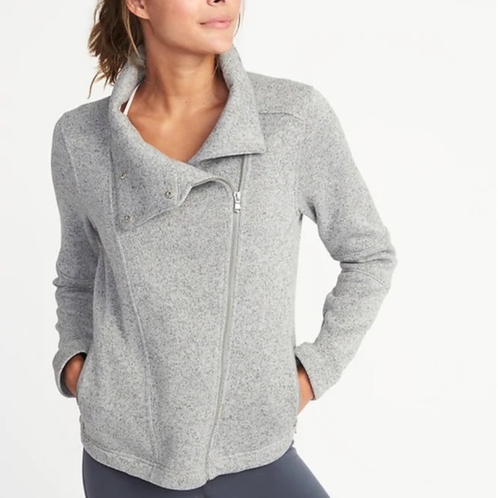 Grey old navy active moto jacket